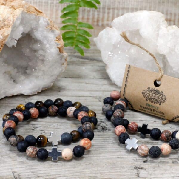 2 Pulseras con Piedras Preciosas - Eternidad - Imagen 4