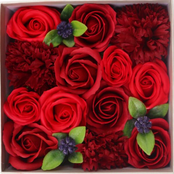 Caja Cuadrada - Rosas Rojas Clásicas - Imagen 4