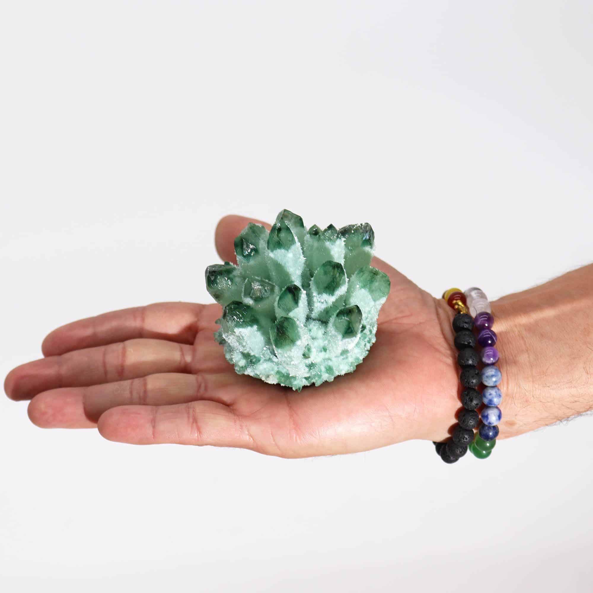 Racimo de Cuarzo Natural Artesanal - Cuarzo Fantasma Verde (aprox 250-300gm 8cm) - Imagen 4