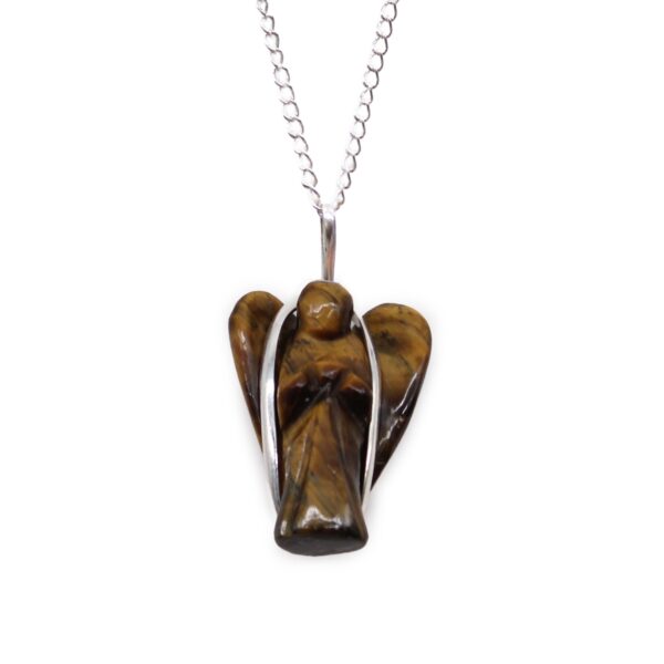Colgante de Ángel de la Guarda de Piedras Preciosas - Ojo de Tigre - Imagen 5