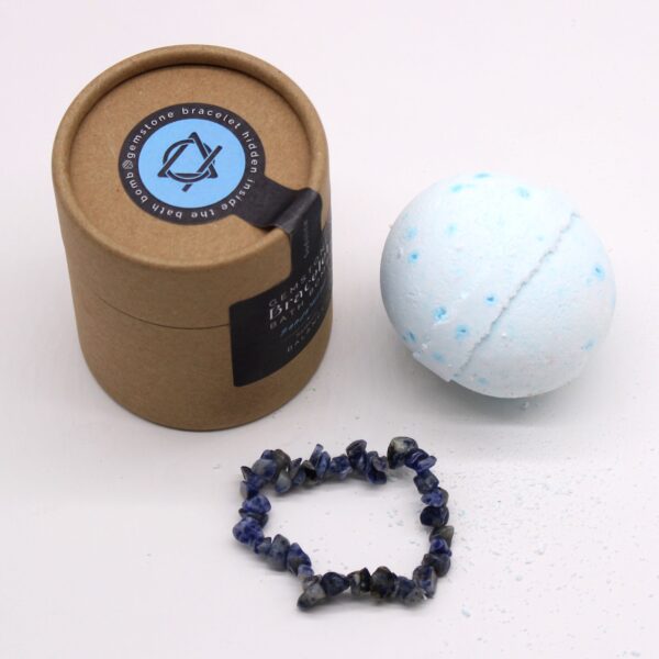 Bomba de baño con pulsera de gemas de sodalita - Imagen 4