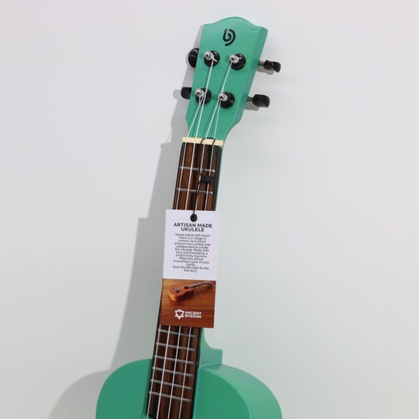 Ukelele Artesanal - Acabado Turquesa (4 Cuerdas) - Imagen 3