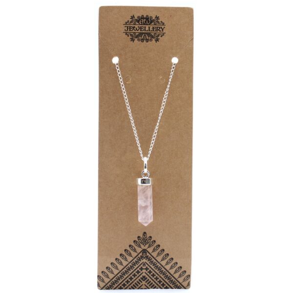 Colgante de Punto Clásico de Piedras Preciosas - Cuarzo Rosa - Imagen 6