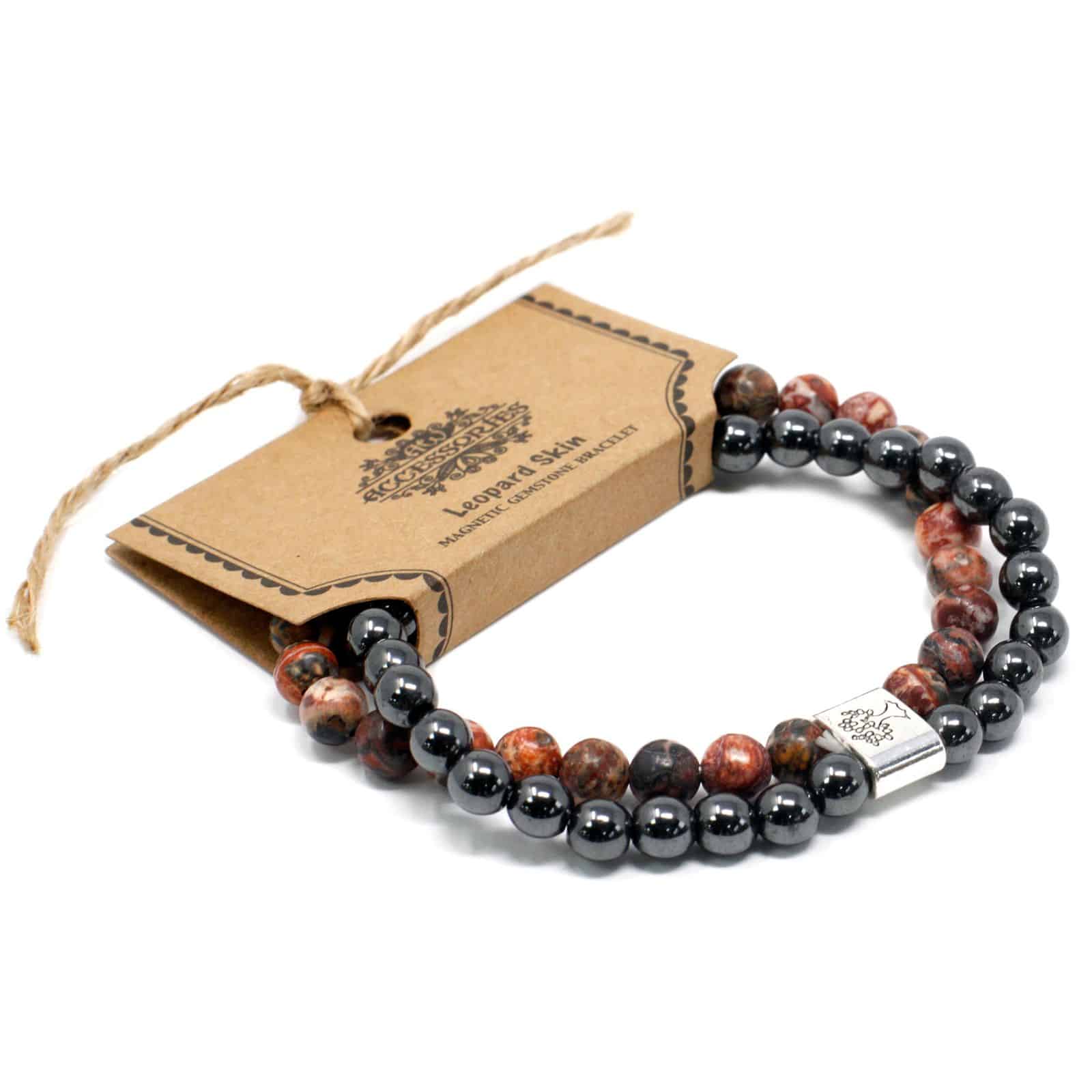 Pulsera de Piedras Preciosas Magnéticas - Piel de Leopardo - Imagen 2