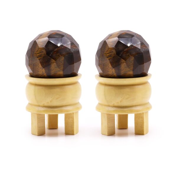 Bola Curativa de Piedras Preciosas y soporte - Ojo de tigre - Imagen 2