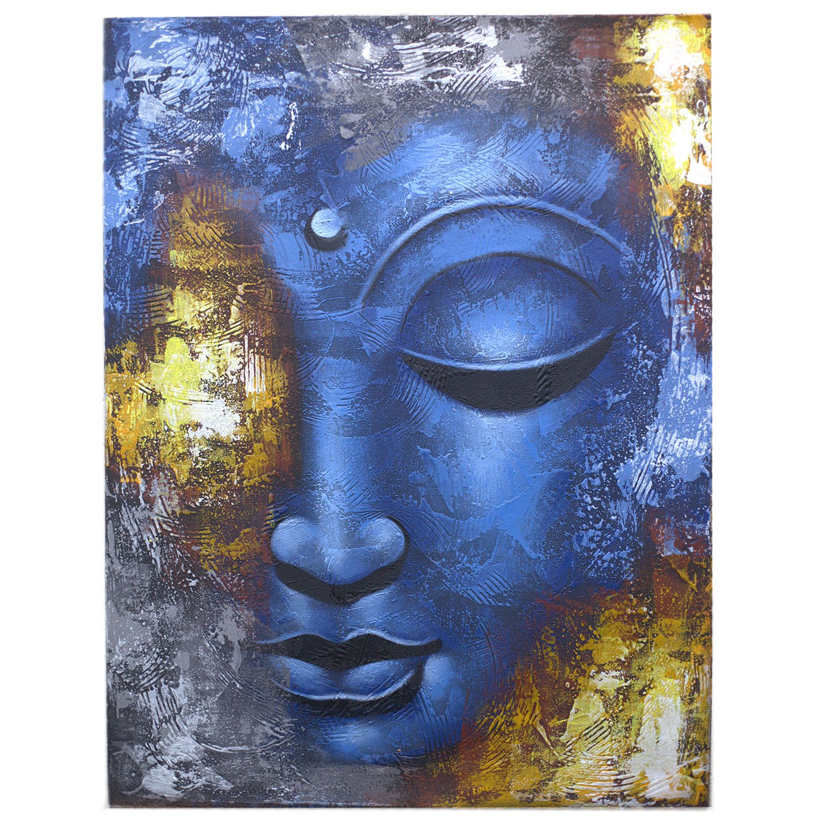 Cuadro de Buda - Cara Azul Abstracta - Imagen 4