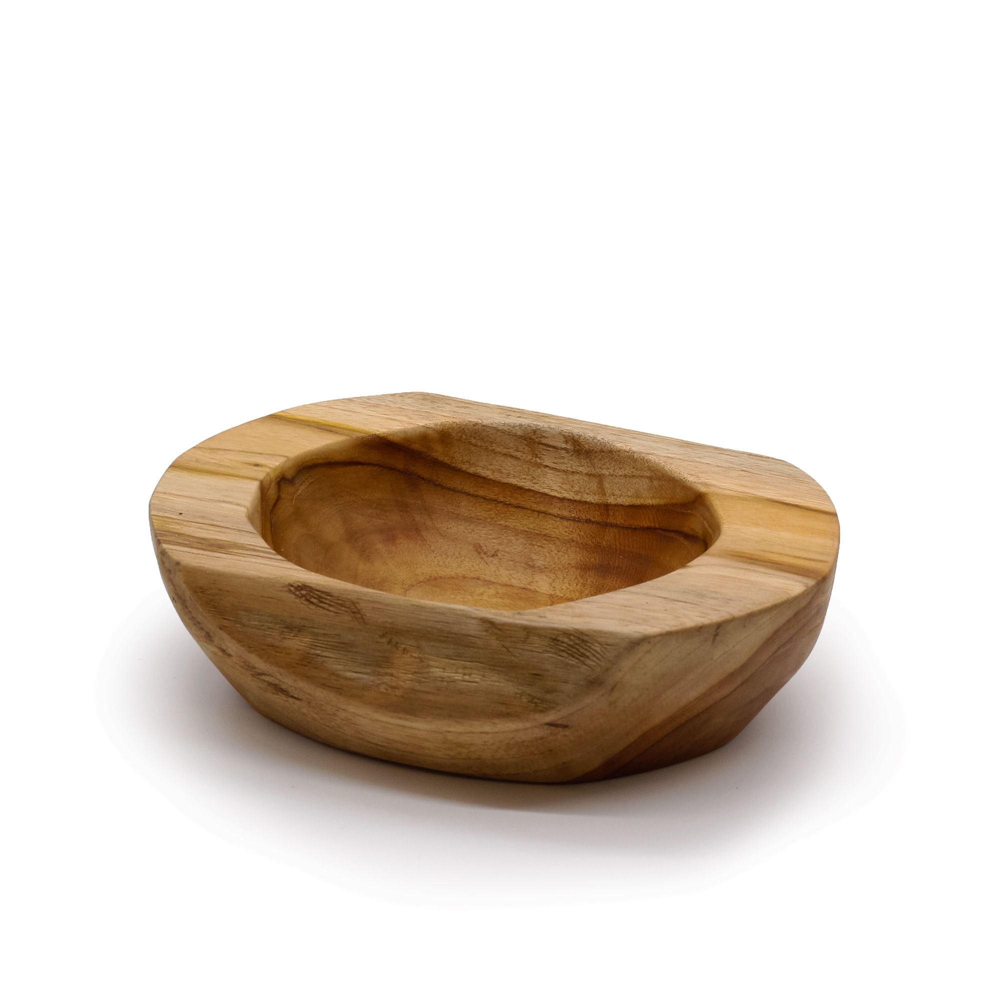 Cuenco grande de madera de teca con forma natural - 25x7cm - Imagen 2