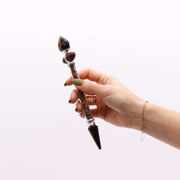 Varita Magica Shiva Lingam - Ojo de Tigre - Confianza - Imagen 3