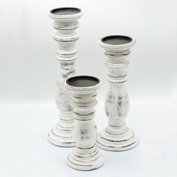 Candelero Clásico - Blanco - 30x10cm - Mediano - Imagen 2