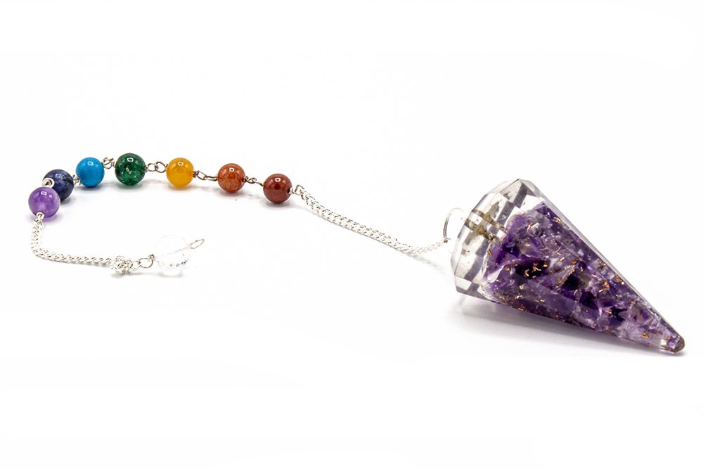 Péndulo del Chakra del Poder de Orgonita - Ala de Ángel - Imagen 3