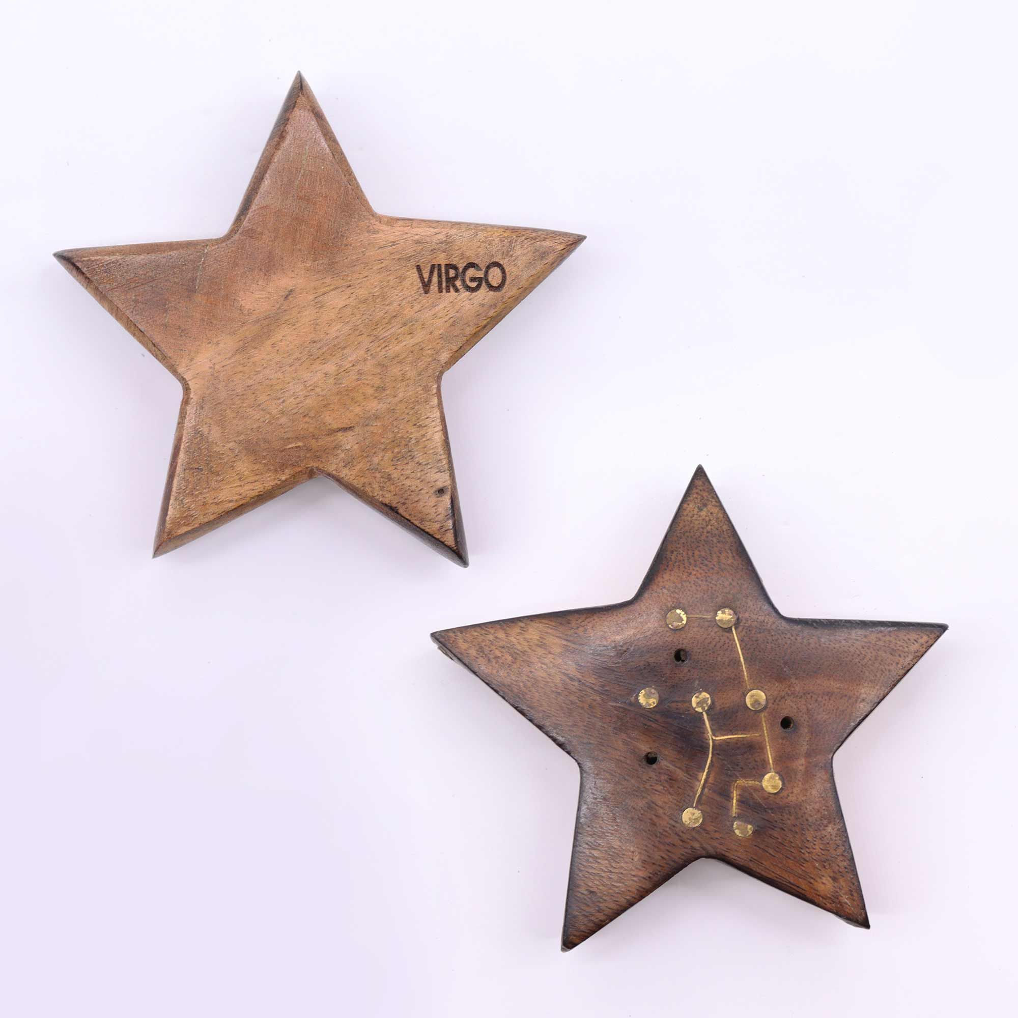 Quemador de incienso con signos del zodíaco de latón grabado - Estrella - Imagen 5