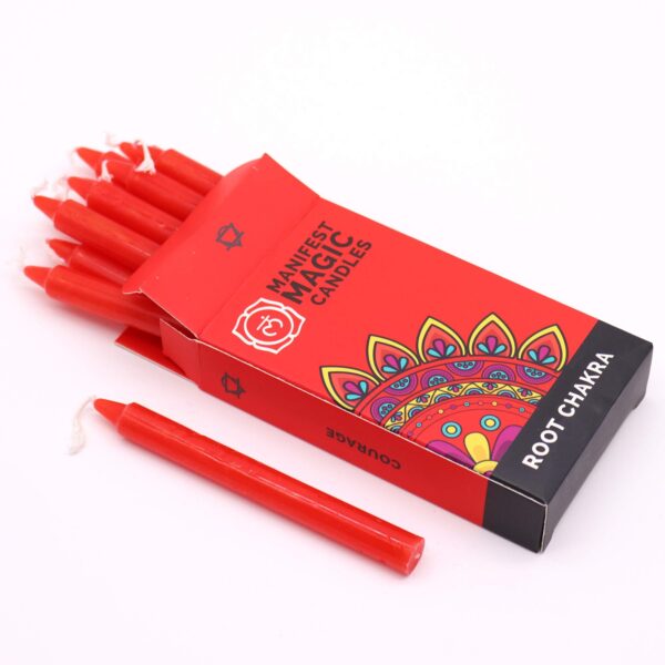Velas Mágicas Manifest (pack de 12) - Rojas - Chakra Raíz - Imagen 3
