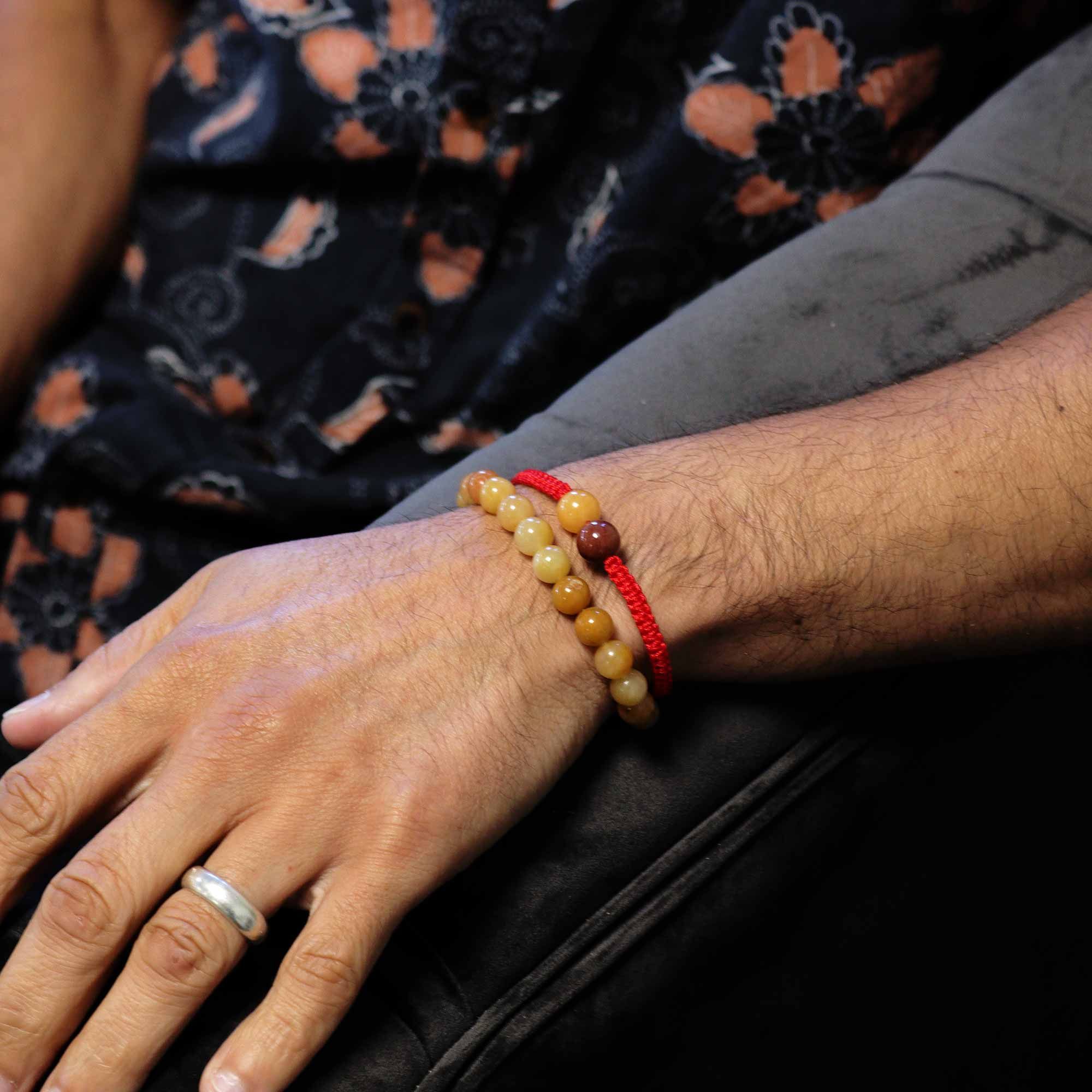 Pulseras de Doble Poder de Piedras Preciosas - Aventurina Amarilla - Imagen 3