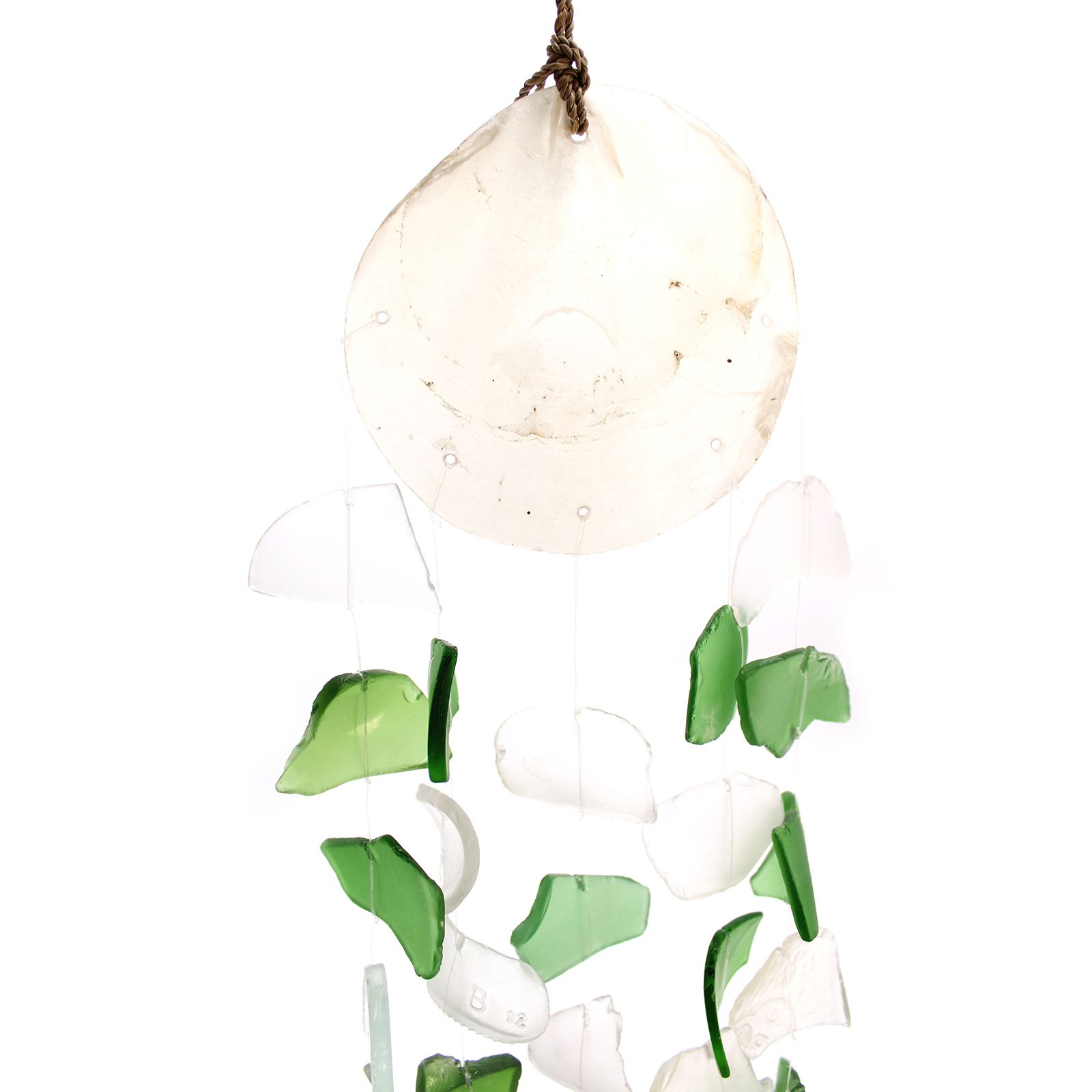 Carillón vidrio reciclado - Verde y Blanco - Imagen 2