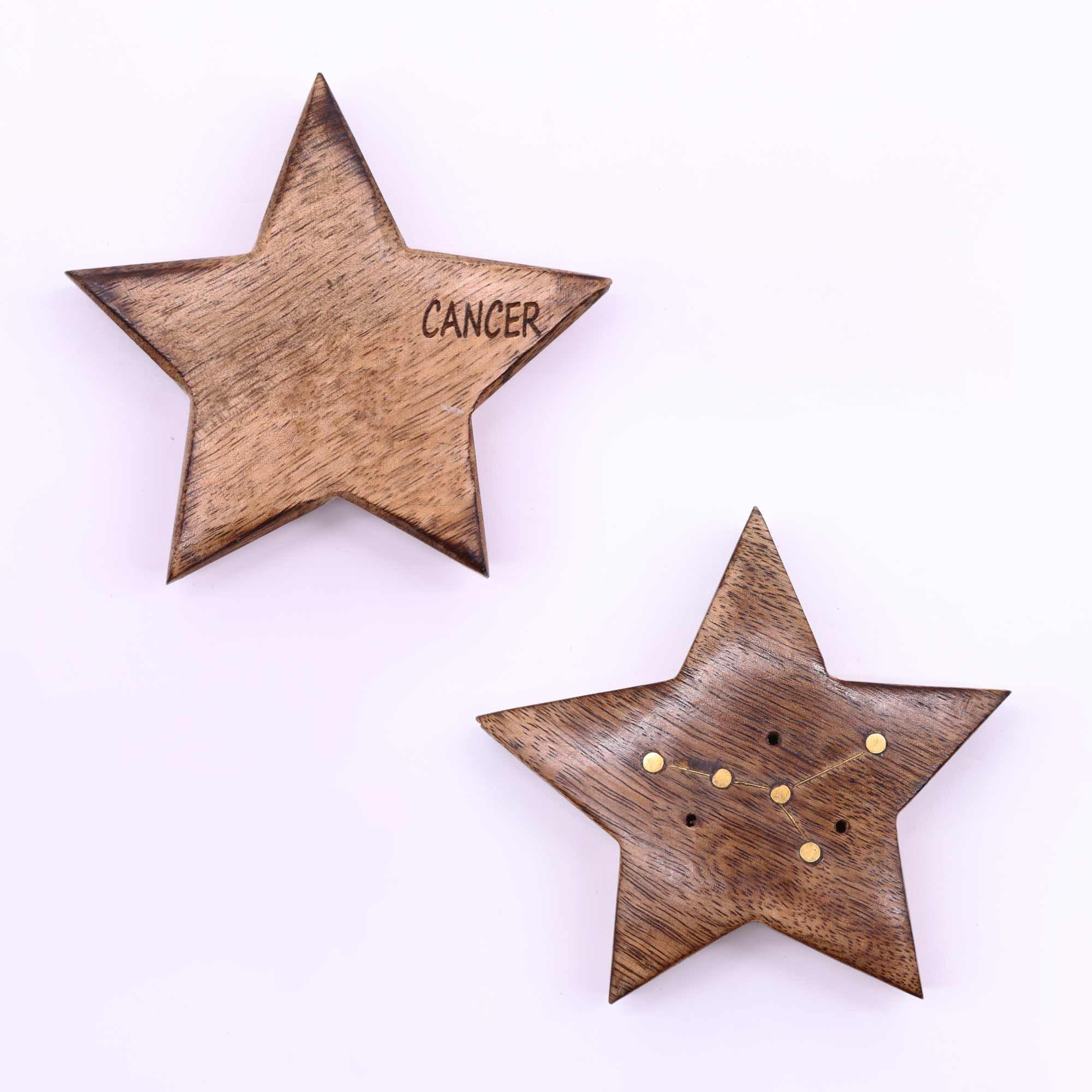 Quemador de incienso con signos del zodíaco de latón grabado - Estrella - Imagen 6