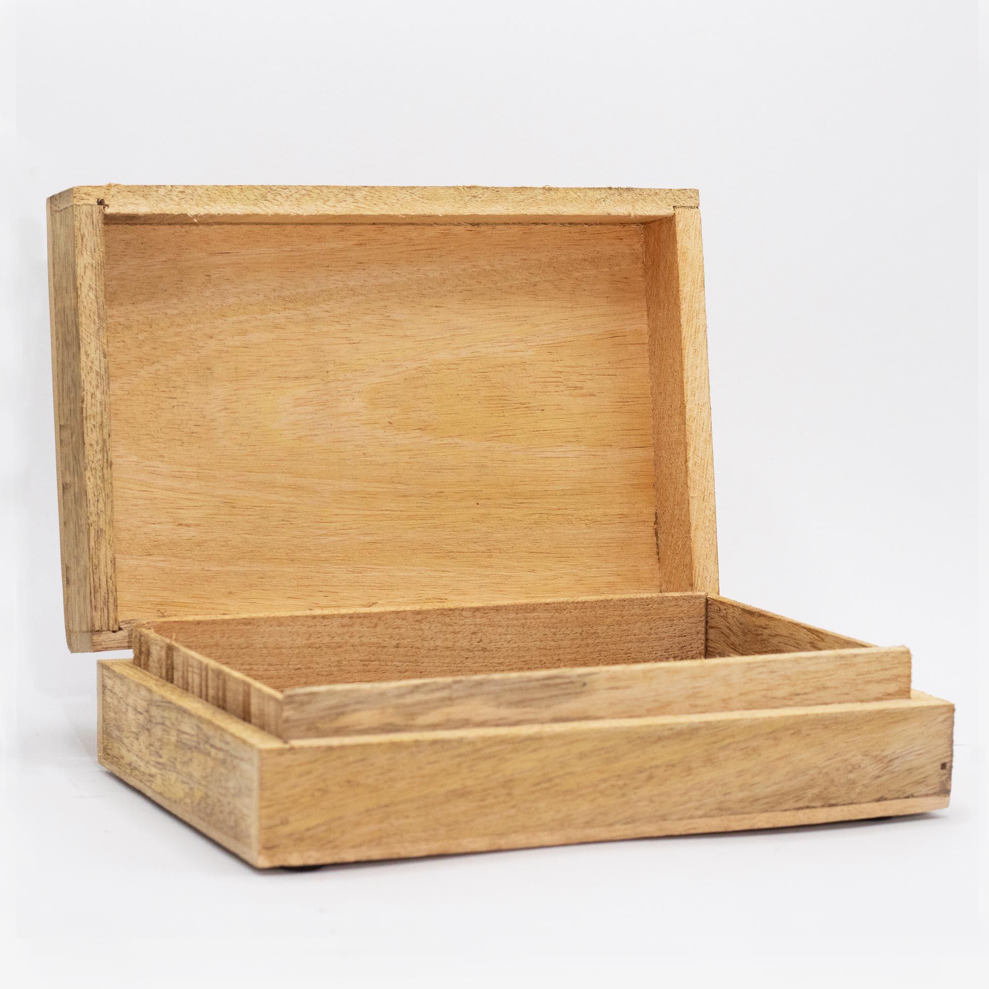 Caja rectangular grande 21.5x14x6.3cm - Cara de Buda Negra - Imagen 2