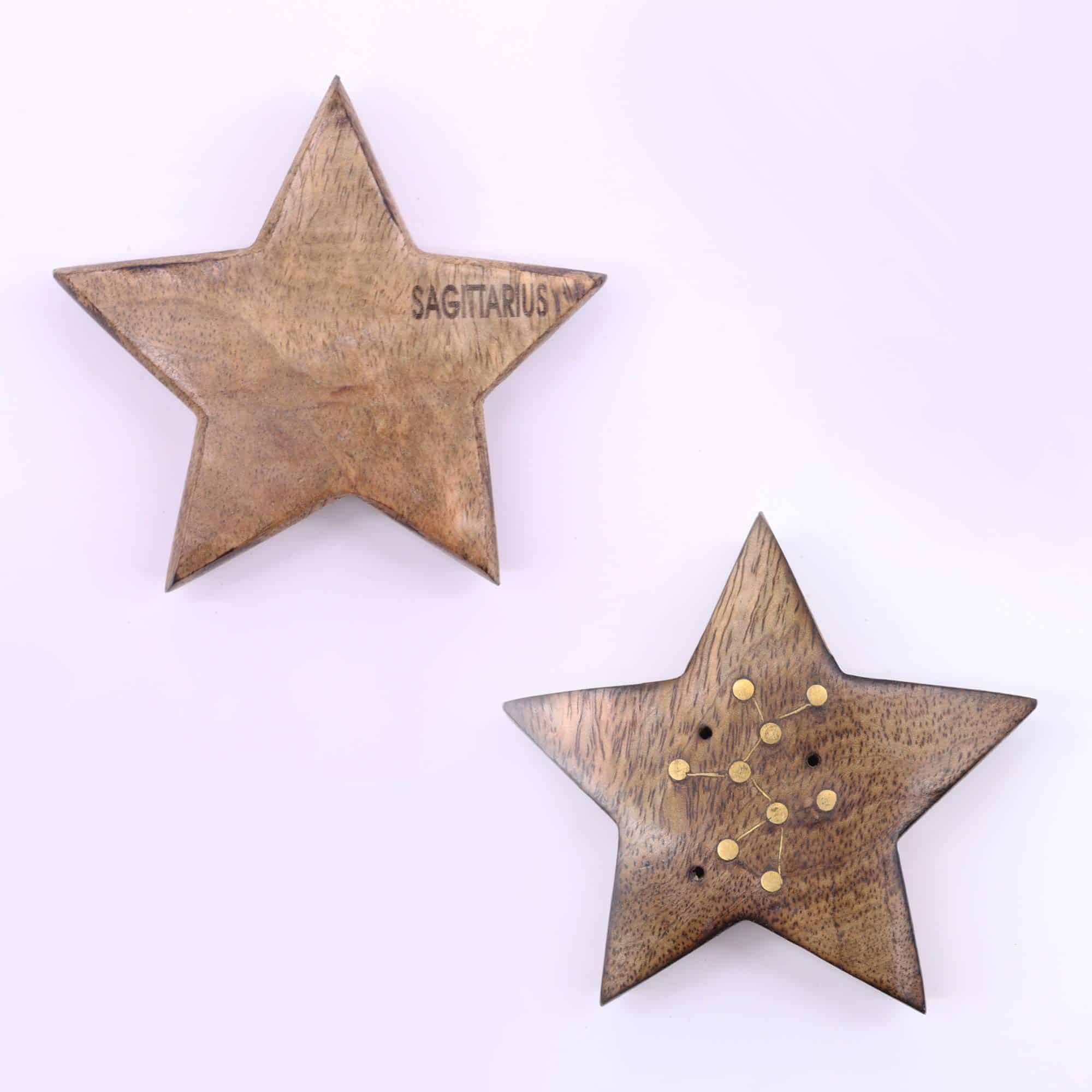 Quemador de incienso con signos del zodíaco de latón grabado - Estrella - Imagen 7