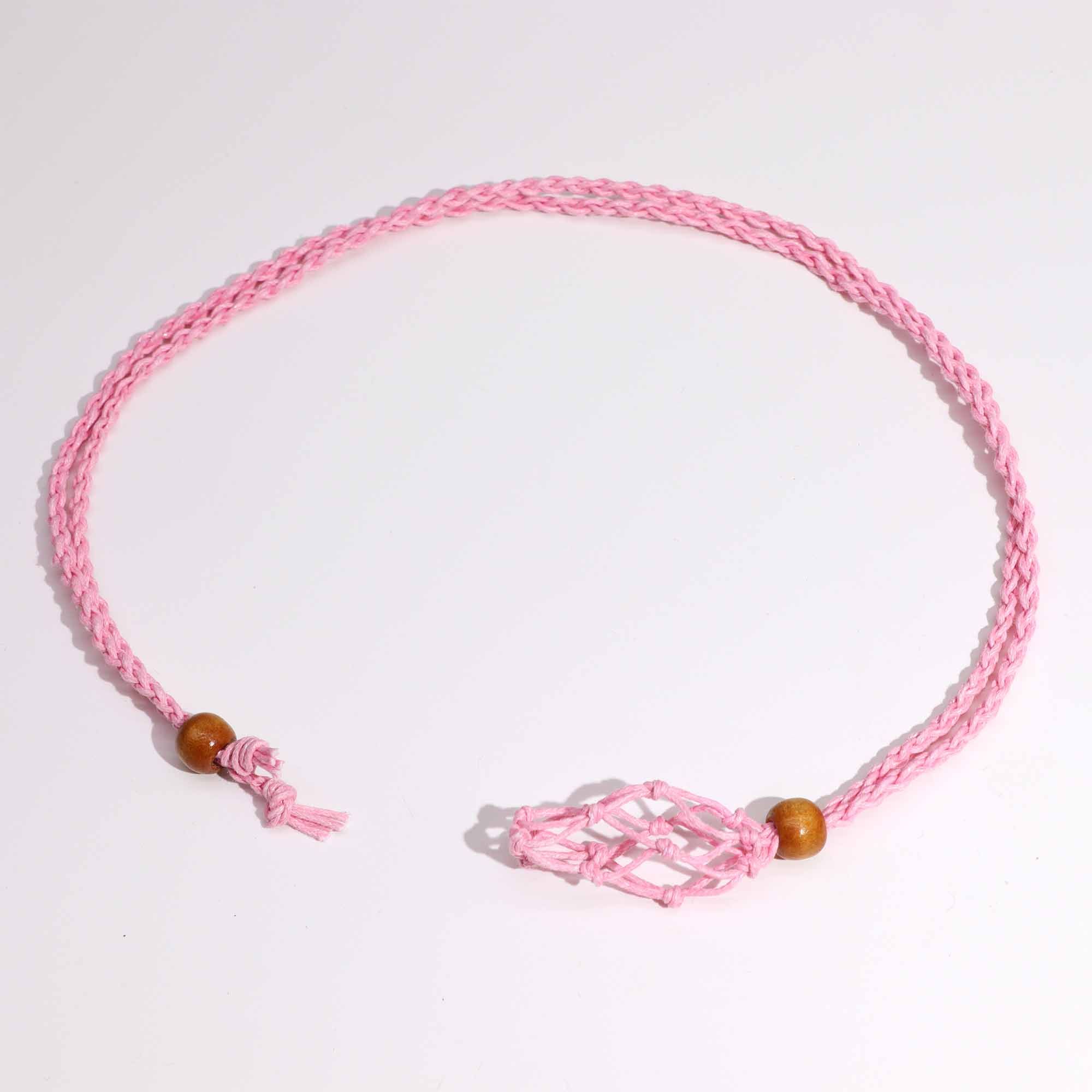 Cordones para Collar de Pieras Preciosas 45 cm - Rosa - Imagen 2