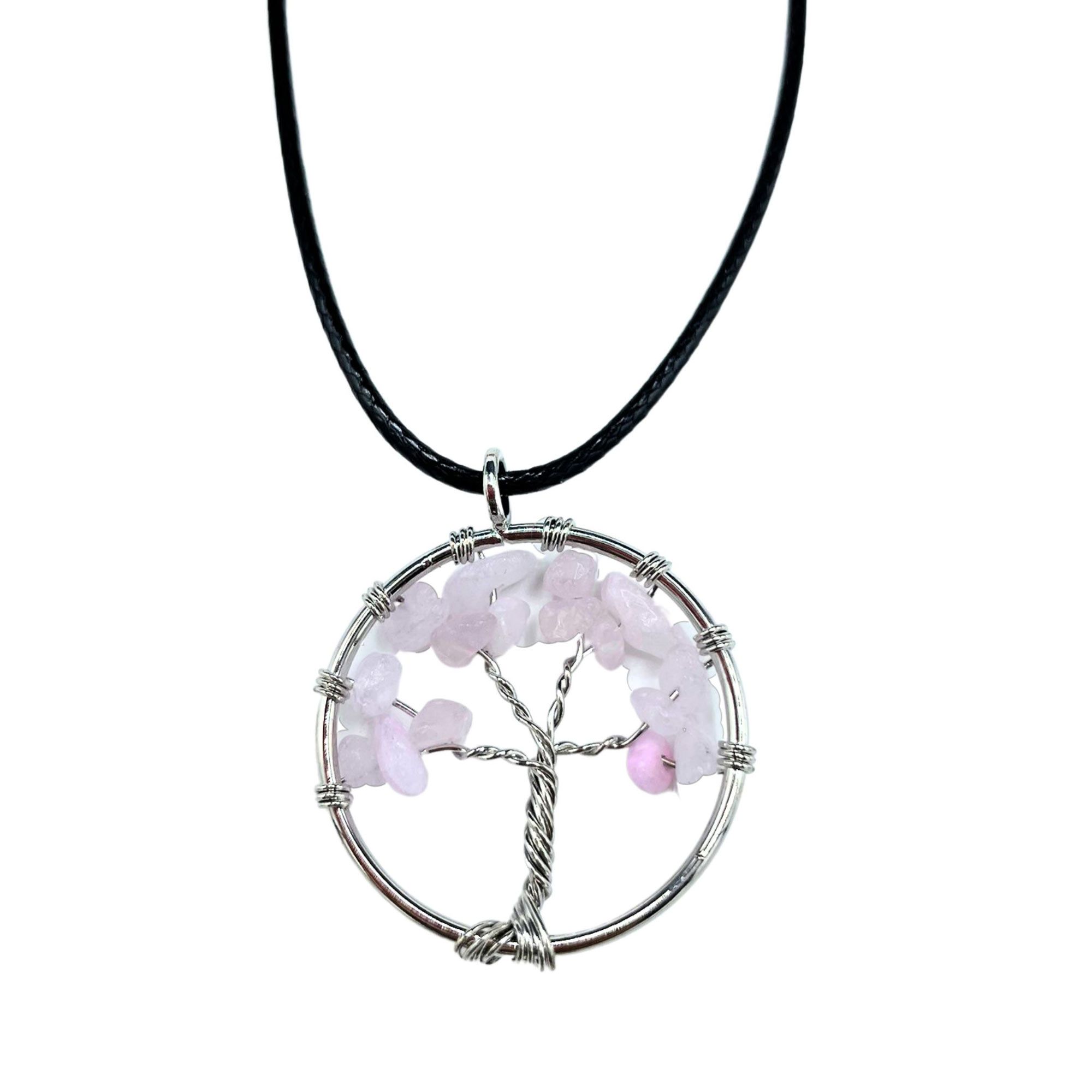 Colgante Árbol de la Vida - Cuarzo Rosa - Imagen 2