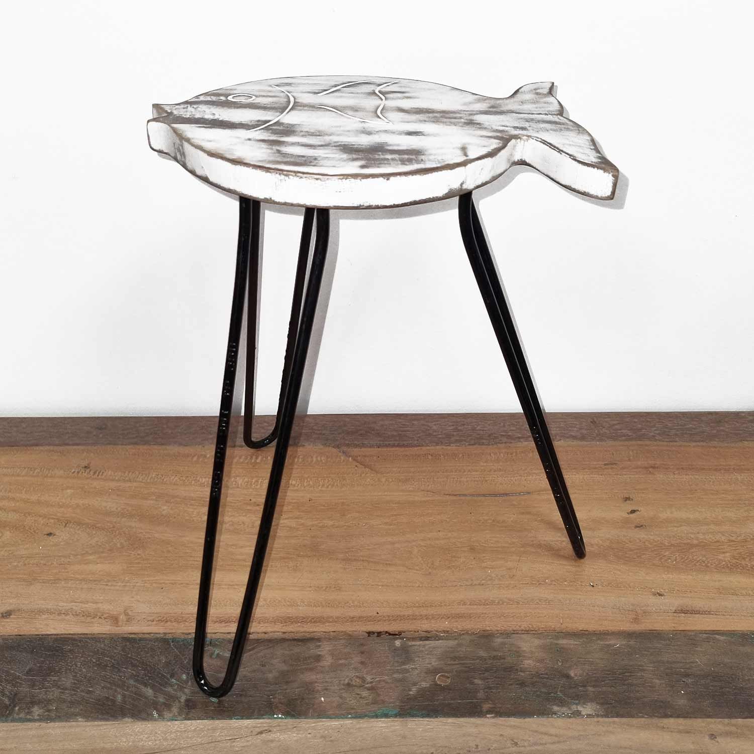 Mesa de Madera de Albasia - Blanqueado - Imagen 3