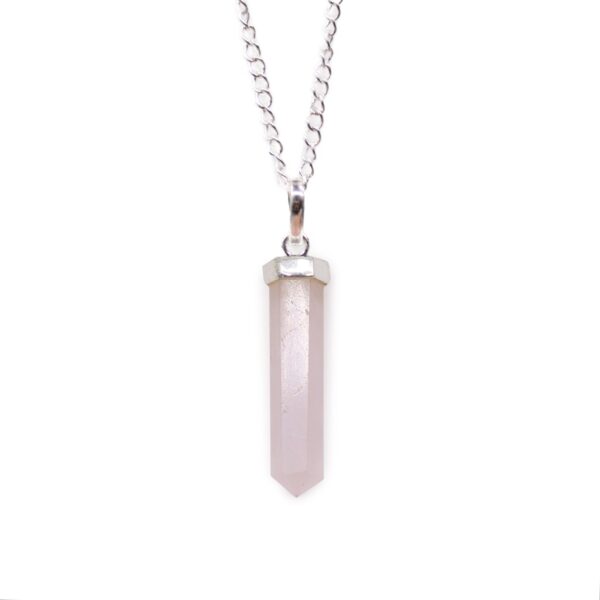 Colgante de Punto Clásico de Piedras Preciosas - Cuarzo Rosa - Imagen 5