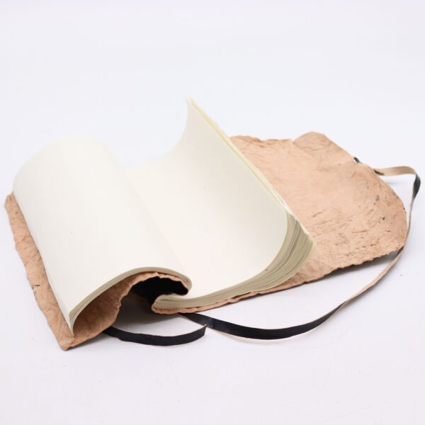 Cuaderno de viaje de cuero en rollo - Negro - Imagen 3
