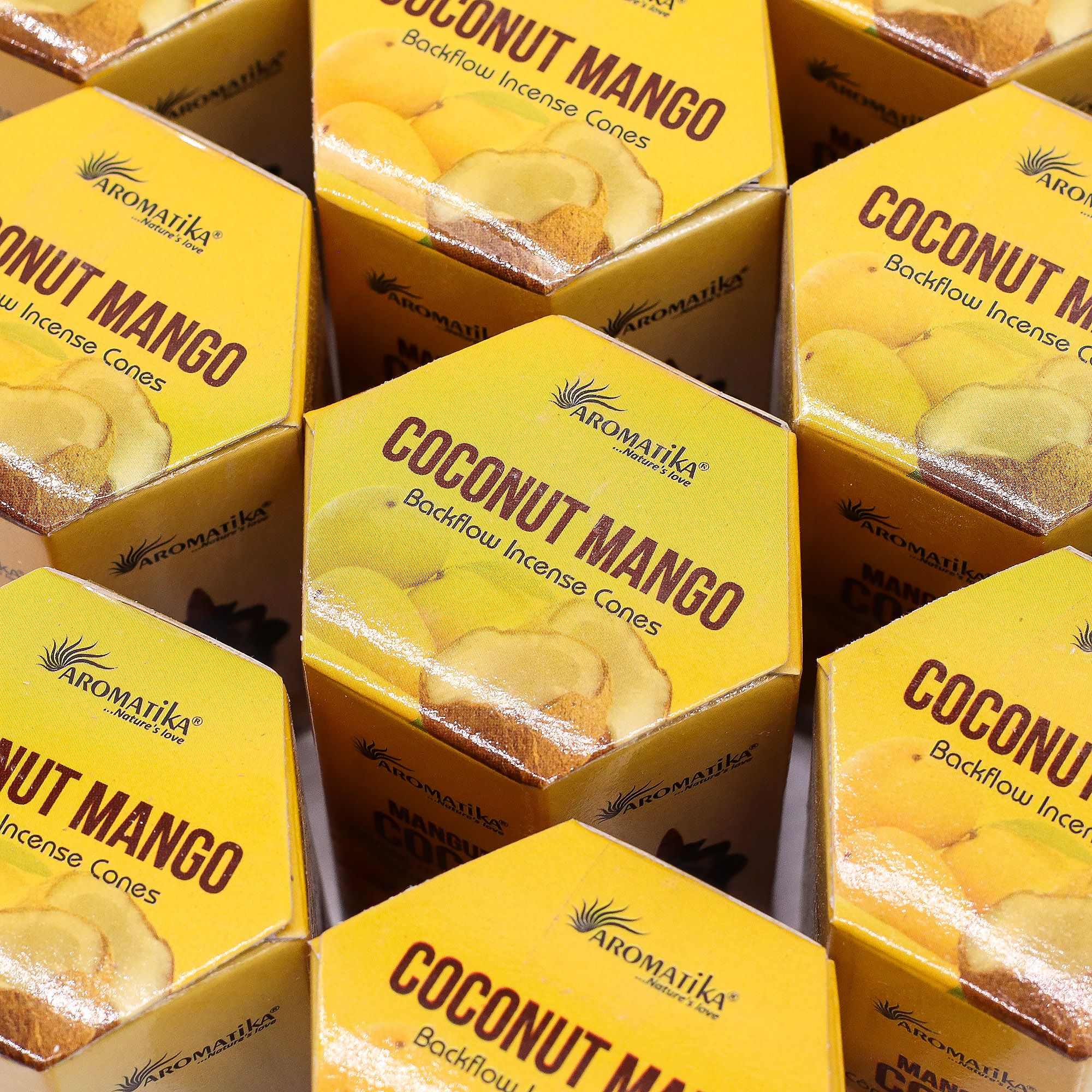 Paquete de 10 Incienso Masala Backflow - Coco y Mango - Imagen 2