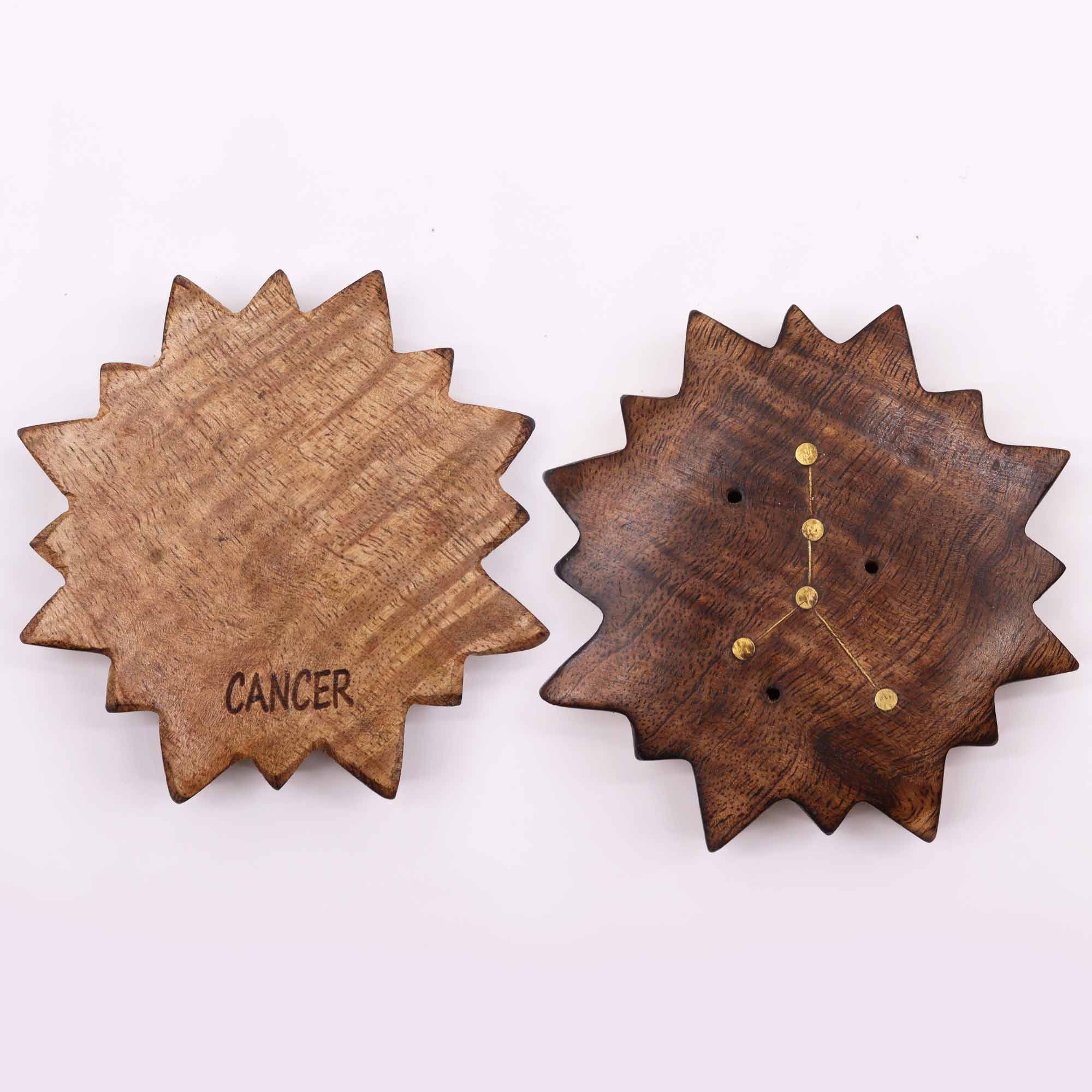 Quemador de incienso con signos del zodíaco de latón grabado - Sol - Imagen 3