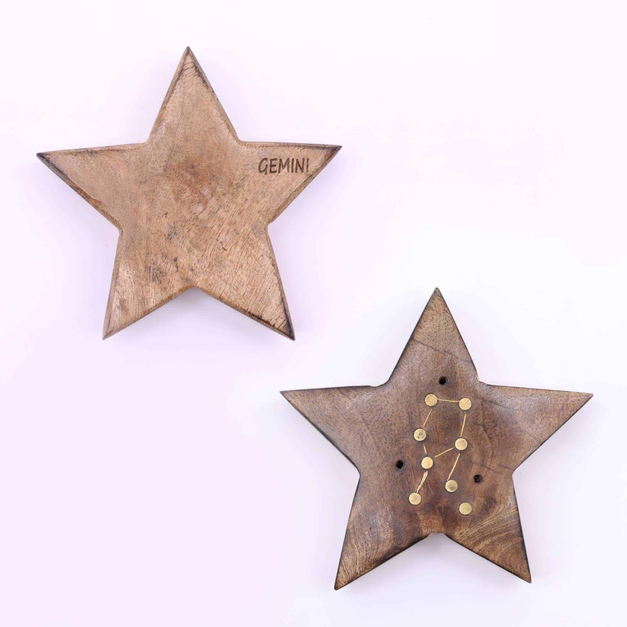 Quemador de incienso con signos del zodíaco de latón grabado - Estrella - Imagen 8