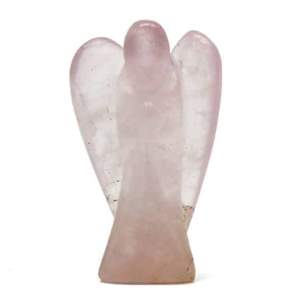 Ángel de piedra preciosa tallada a mano - cuarzo rosa - Imagen 2