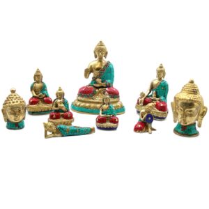 Figura de Buda de Latón - Acostado - 10cm