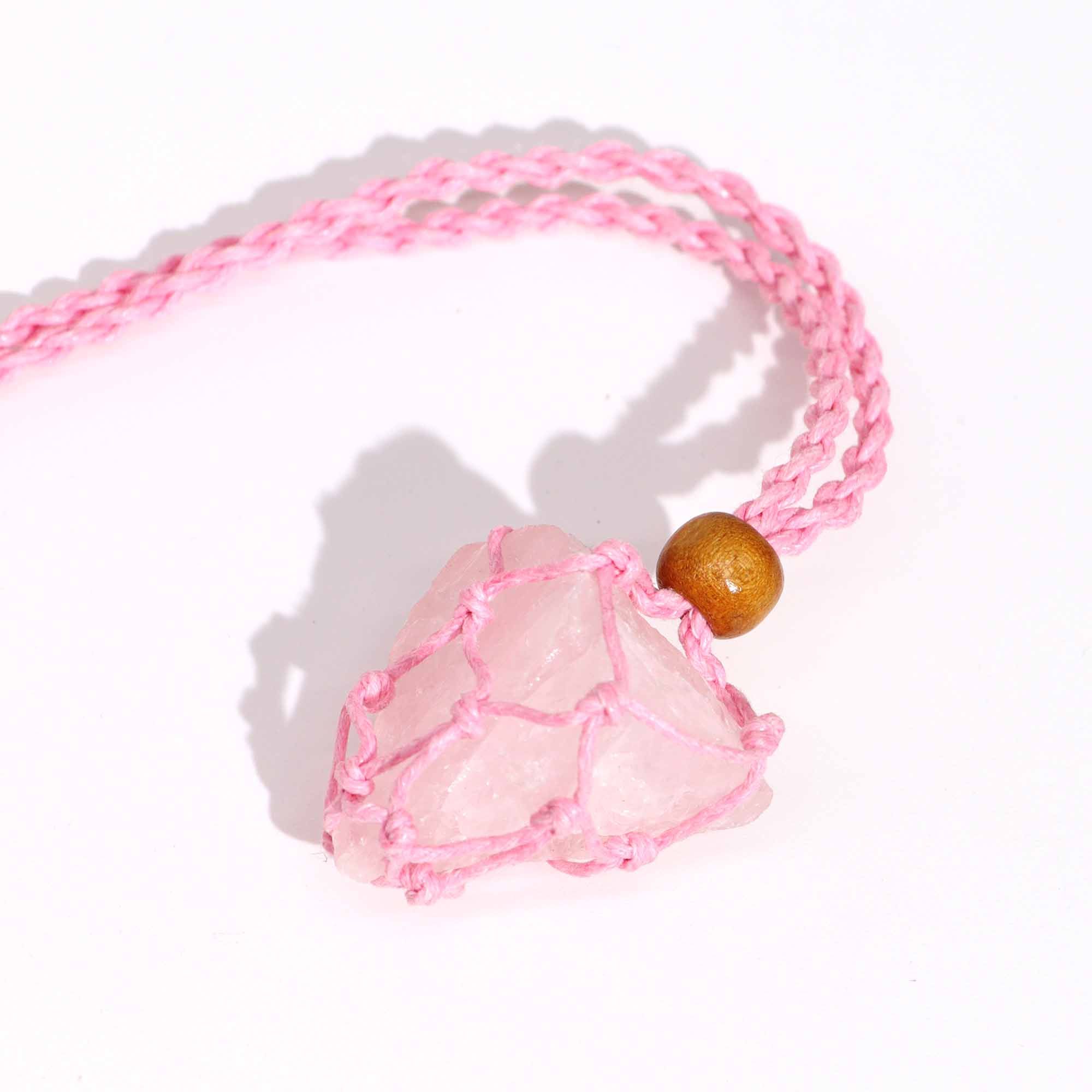 Cordones para Collar de Pieras Preciosas 45 cm - Rosa - Imagen 3