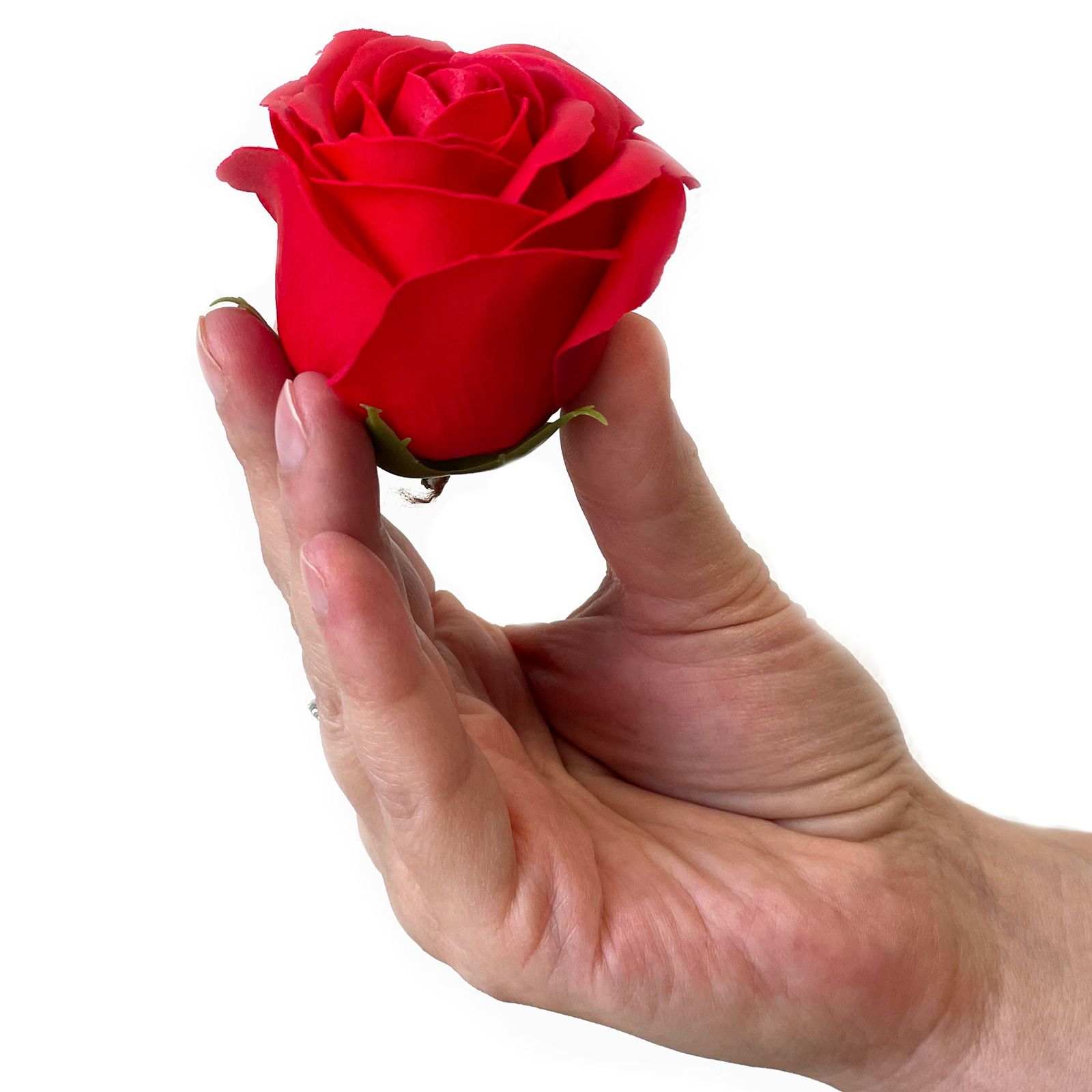 Caja de Regalo - Flor de Jabón  9 Rosas rojo - cuadrado - Imagen 10