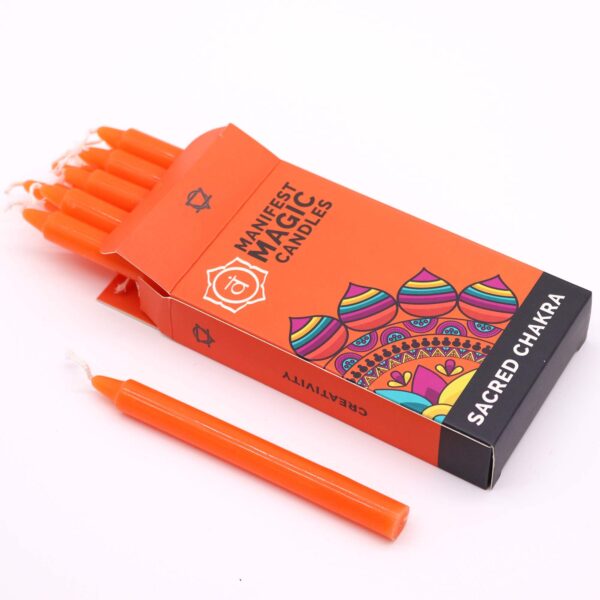 Velas Mágicas Manifest (pack de 12) - Naranja - Chakra Sagrado - Imagen 3