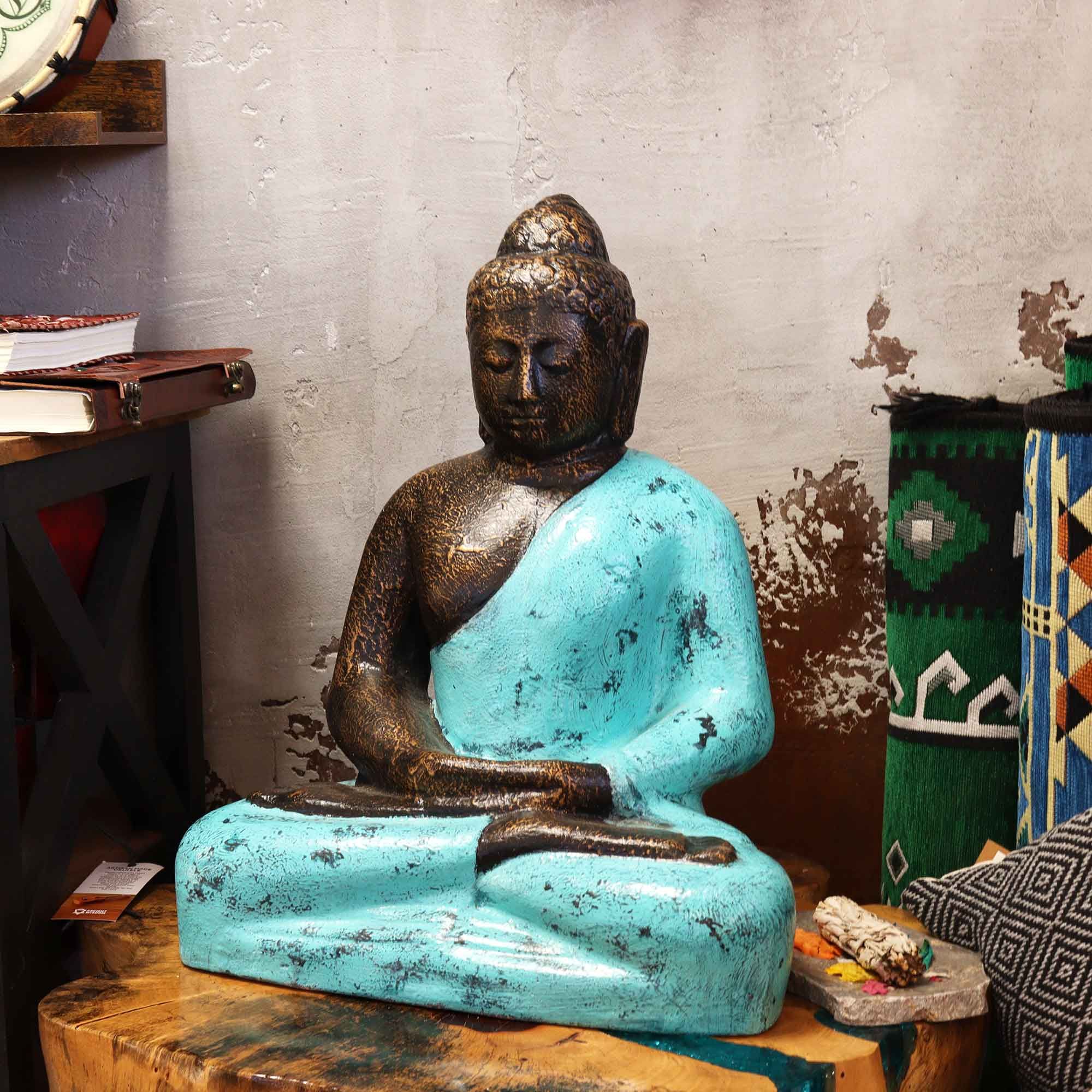 Buda Mediano Clásico Turquesa y Piedra - 0.5m - Imagen 2