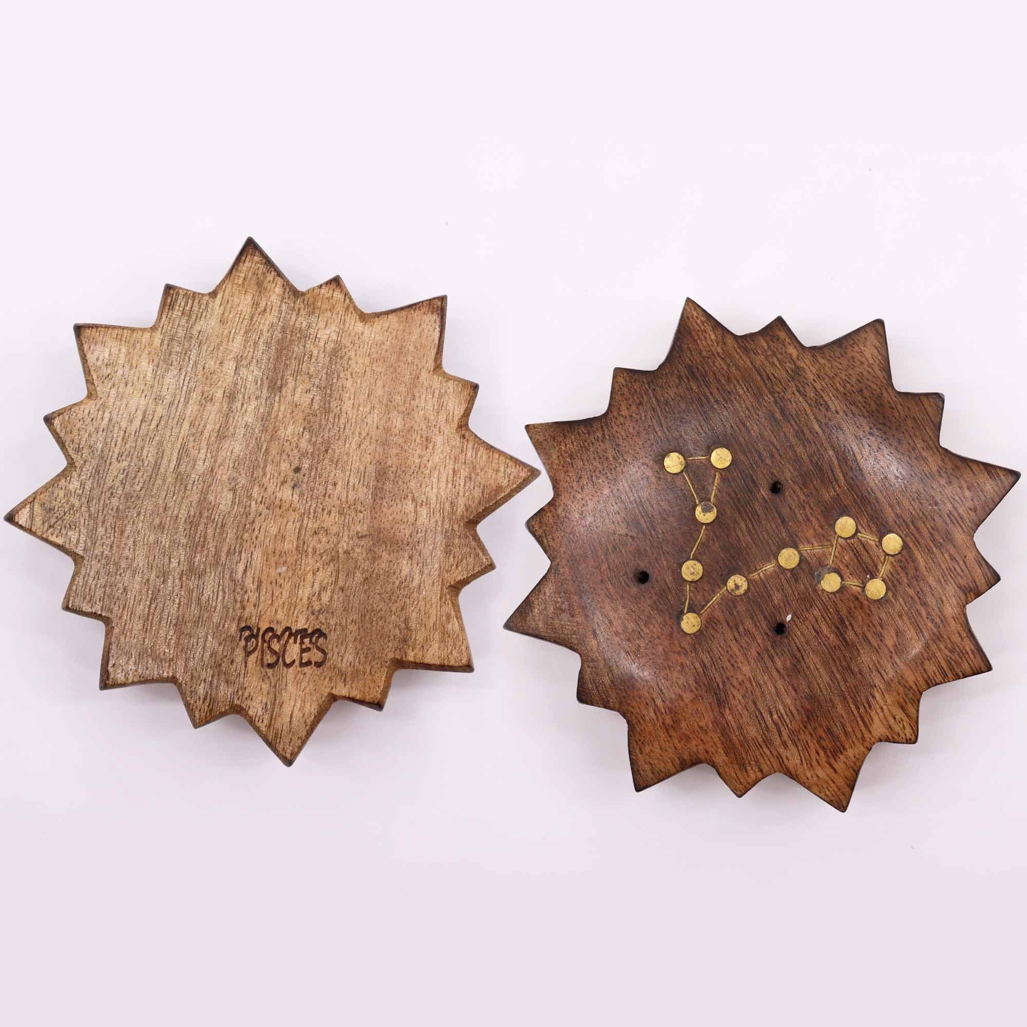 Quemador de incienso con signos del zodíaco de latón grabado - Sol - Imagen 4