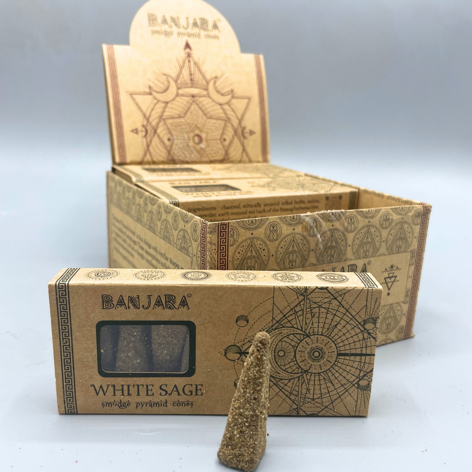 Conos piramidales Banjara Smudge - Trigo blanco - Imagen 8
