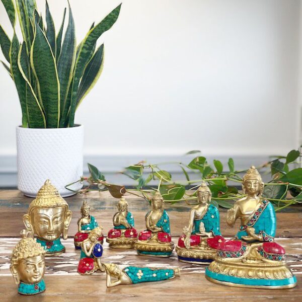 Figura de Buda de Latón - Manos Arriba - 7.5 cm - Imagen 2