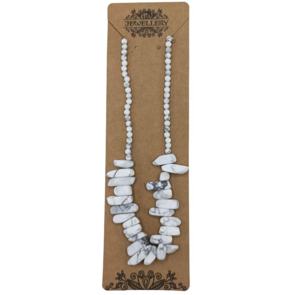 Collar de gemas Longstone - Jaspe blanco - Imagen 3