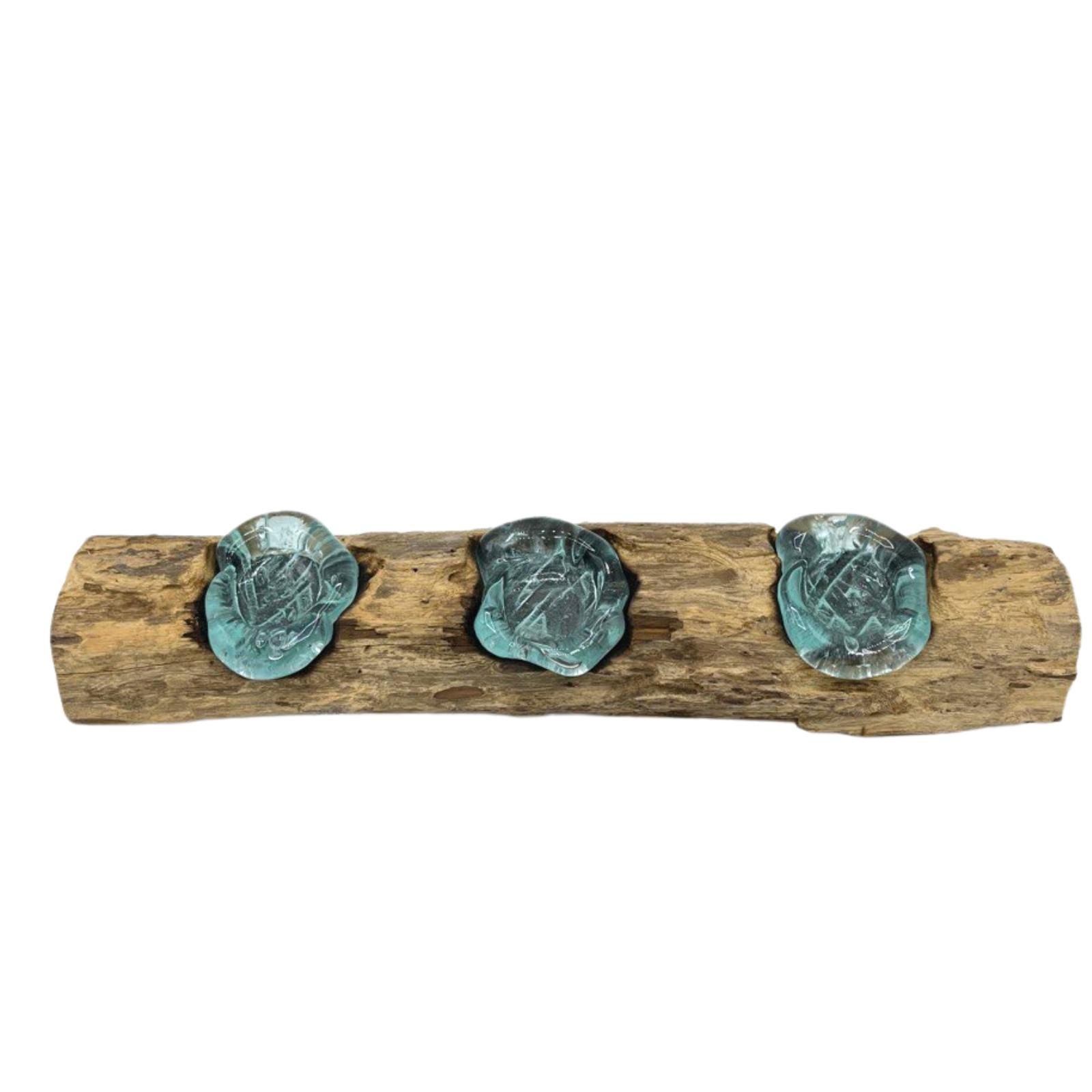 Portavelas triple plano de vidrio Molton sobre madera - Imagen 9