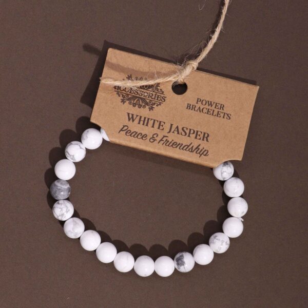 Brazalete de Energía - Jaspe blanco - Imagen 2