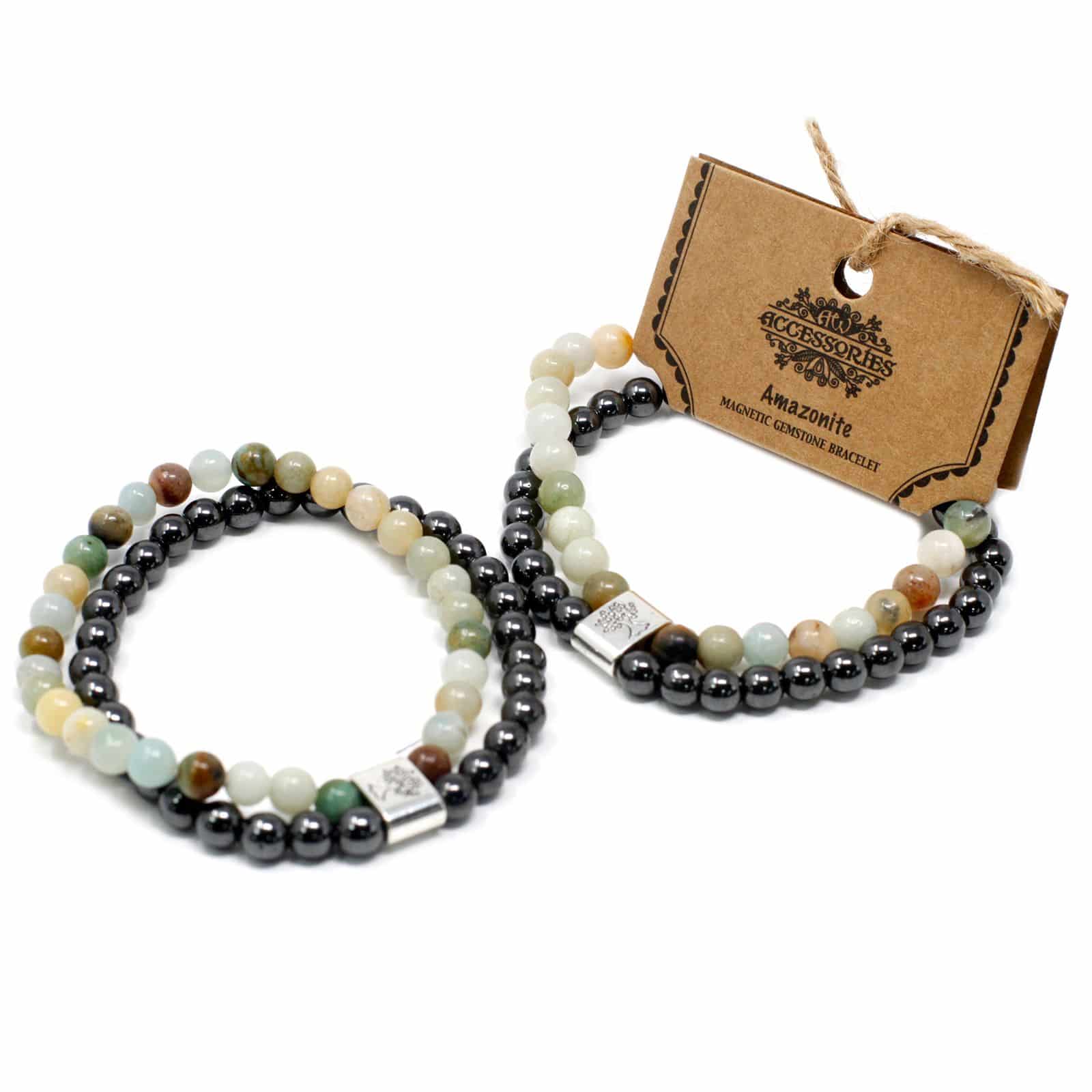 Pulsera de Piedras Preciosas Magnéticas - Amazonite - Imagen 3