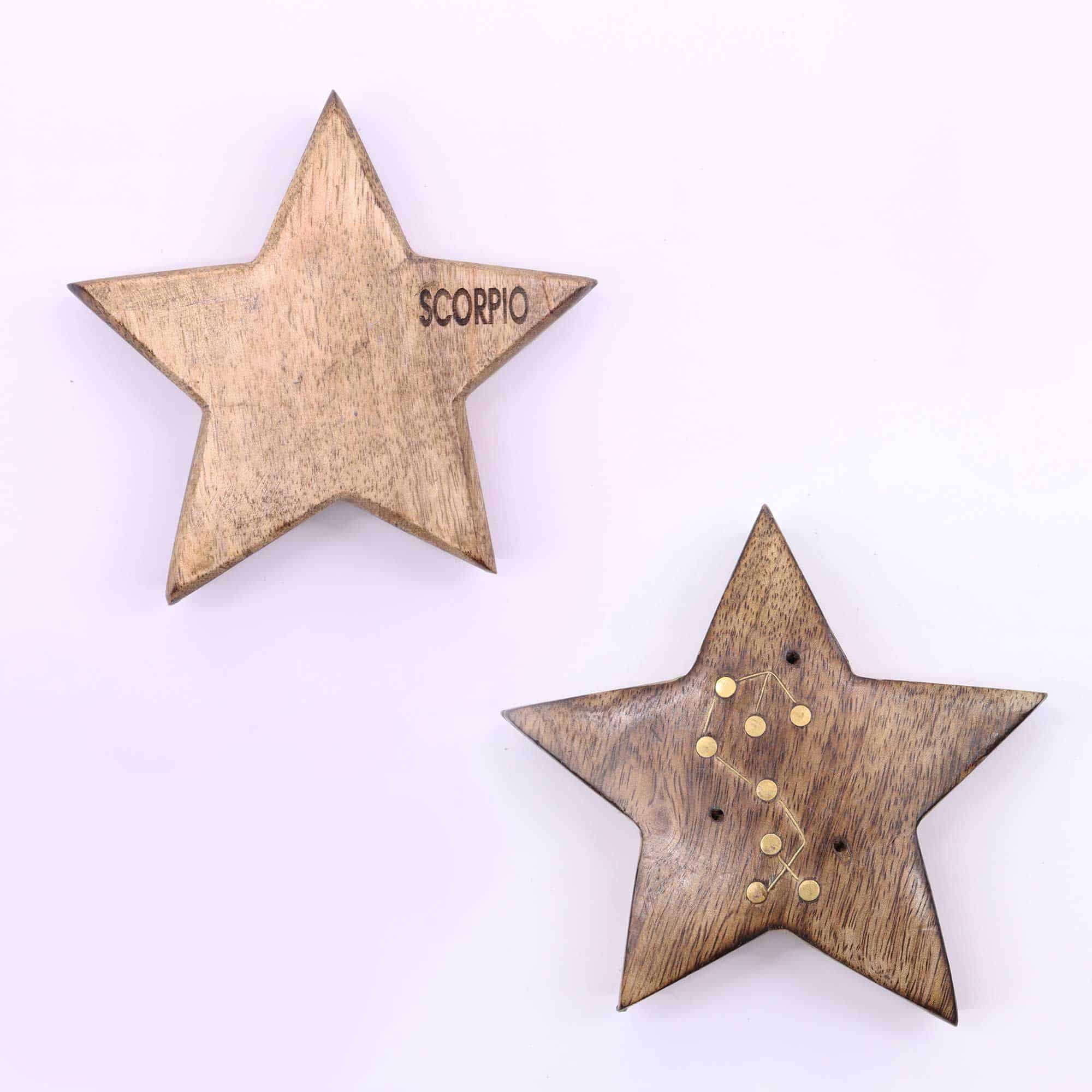 Quemador de incienso con signos del zodíaco de latón grabado - Estrella - Imagen 10