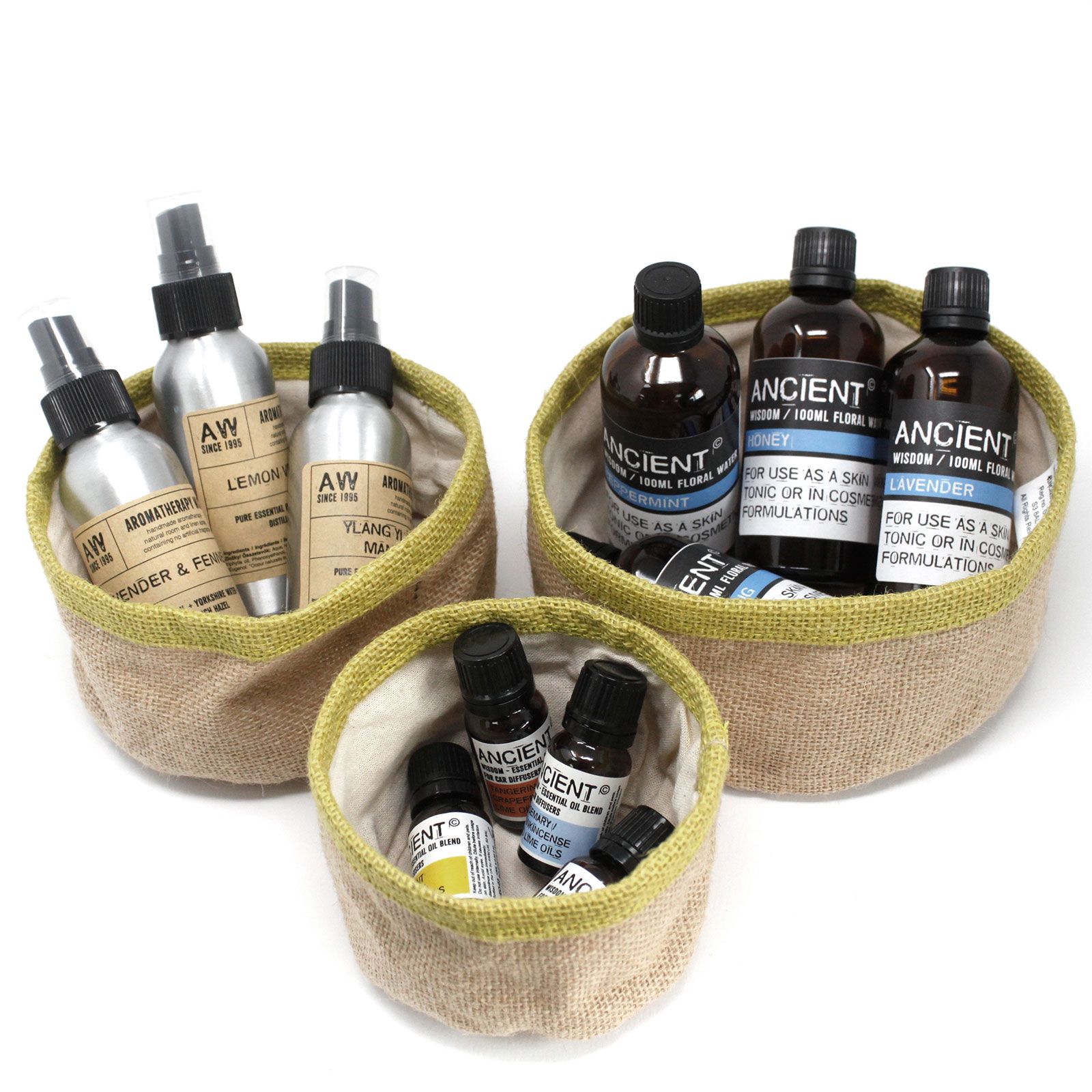 Conjunto de 3 cestas de yute natural - Cúrcuma - Imagen 4