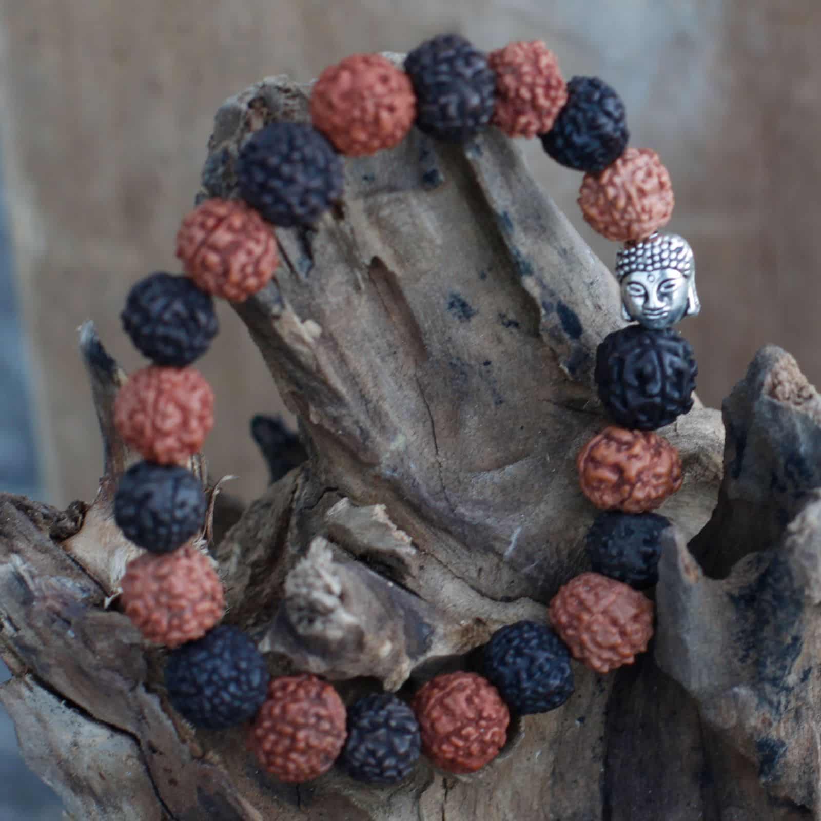 Rudraksha Brazalete de Buda Japa Mala - Mix - Imagen 4