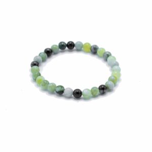 Pulsera de manifestación de piedras preciosas - Jade oliva - Curación