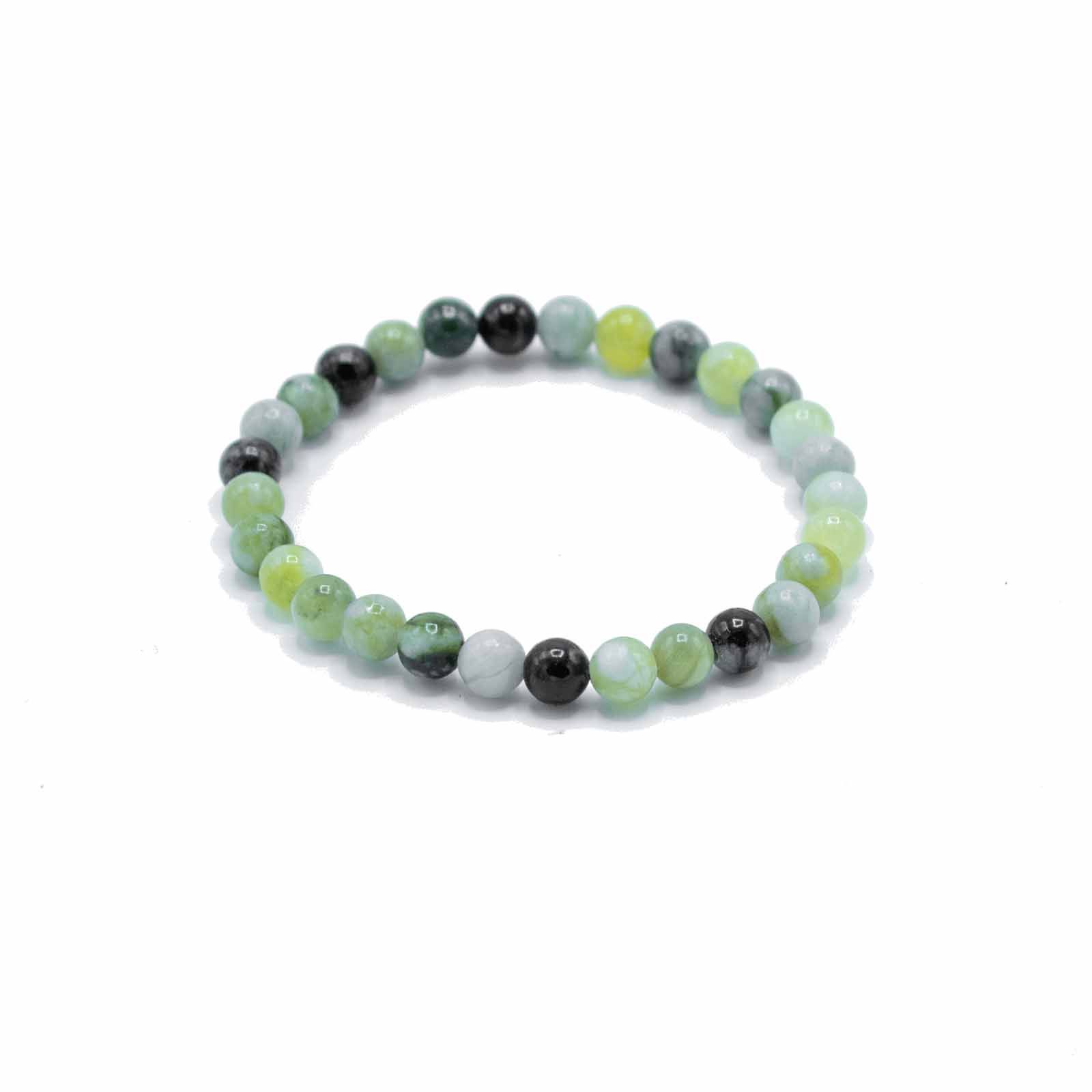 Pulsera de manifestación de piedras preciosas - Jade oliva - Curación