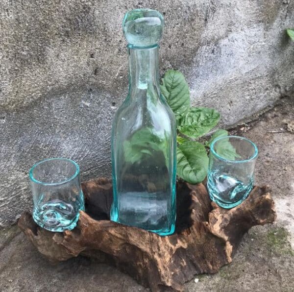 Vidrio Fundido Sobre Madera - Set Whisky - Imagen 2