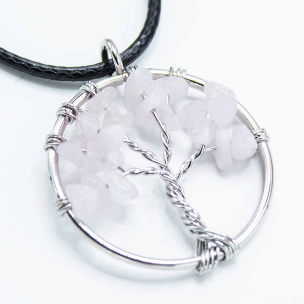 Colgante Árbol de la Vida - Cuarzo Rosa - Imagen 5