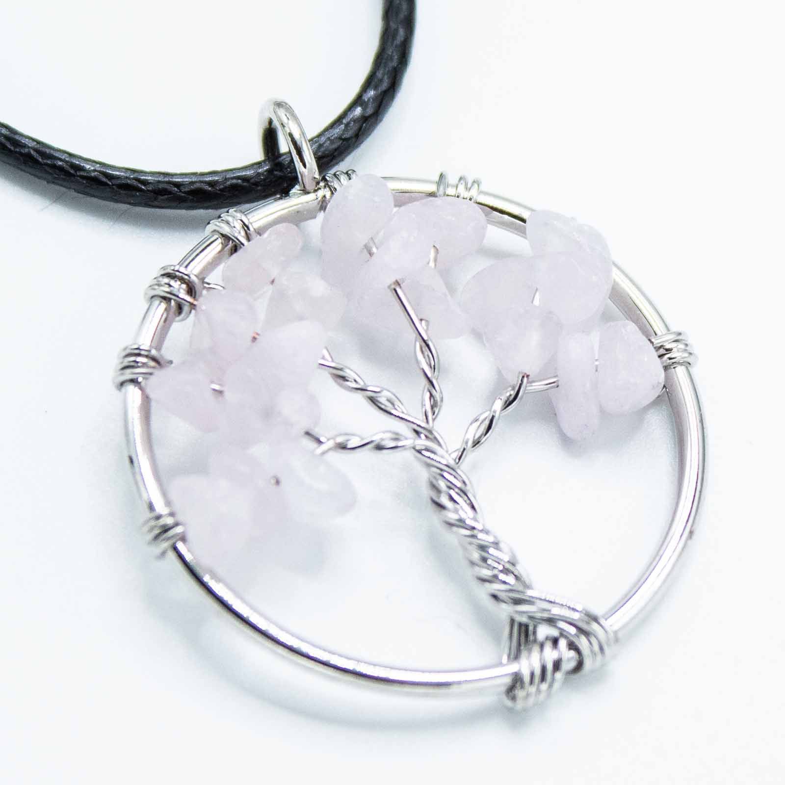 Colgante Árbol de la Vida - Cuarzo Rosa - Imagen 5